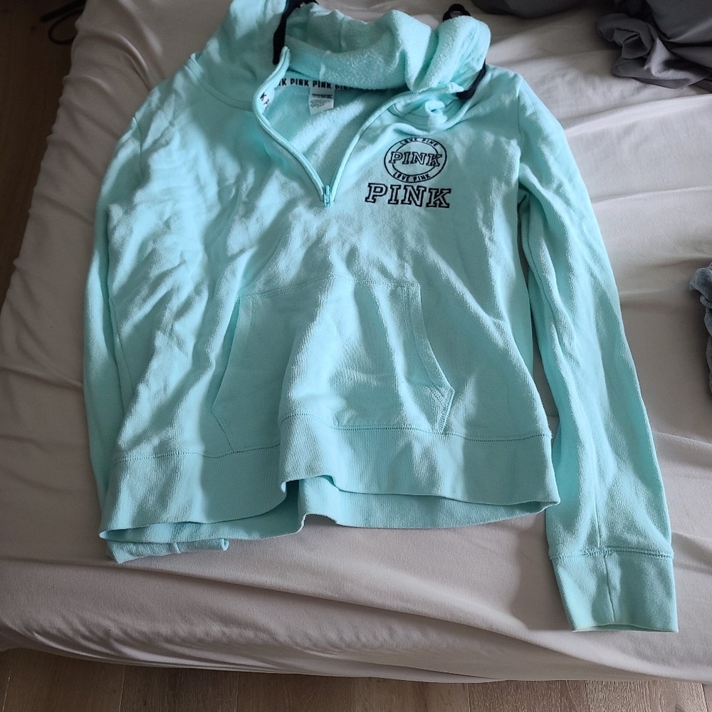 Pink vs quarter zip hoodie